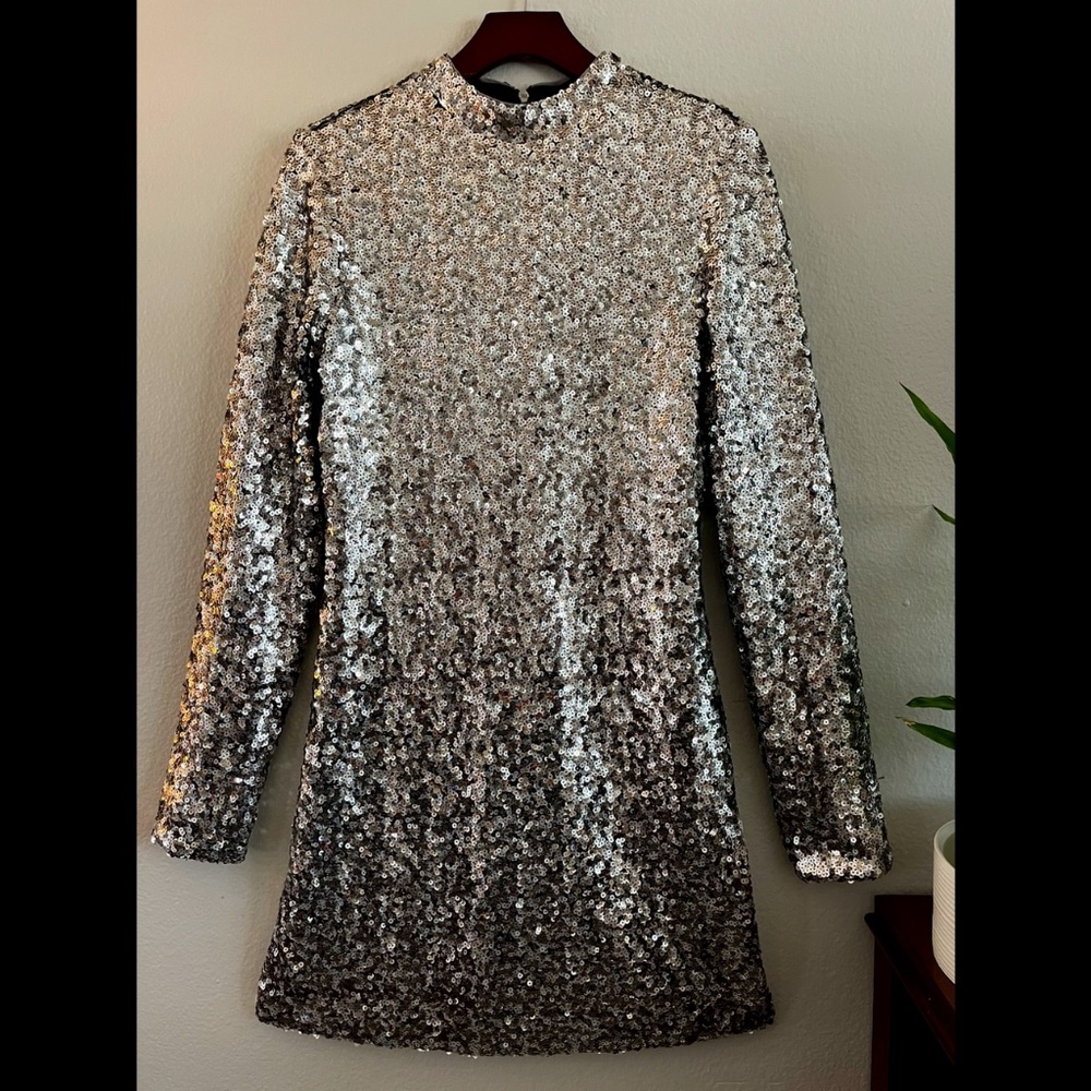 Small Long-sleeve mini sequin MARCIANO dress